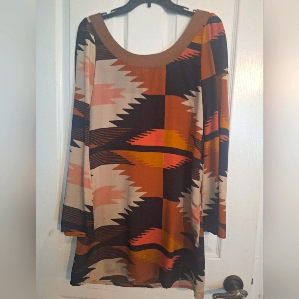 Judith March Aztec Beaded Dress with open back